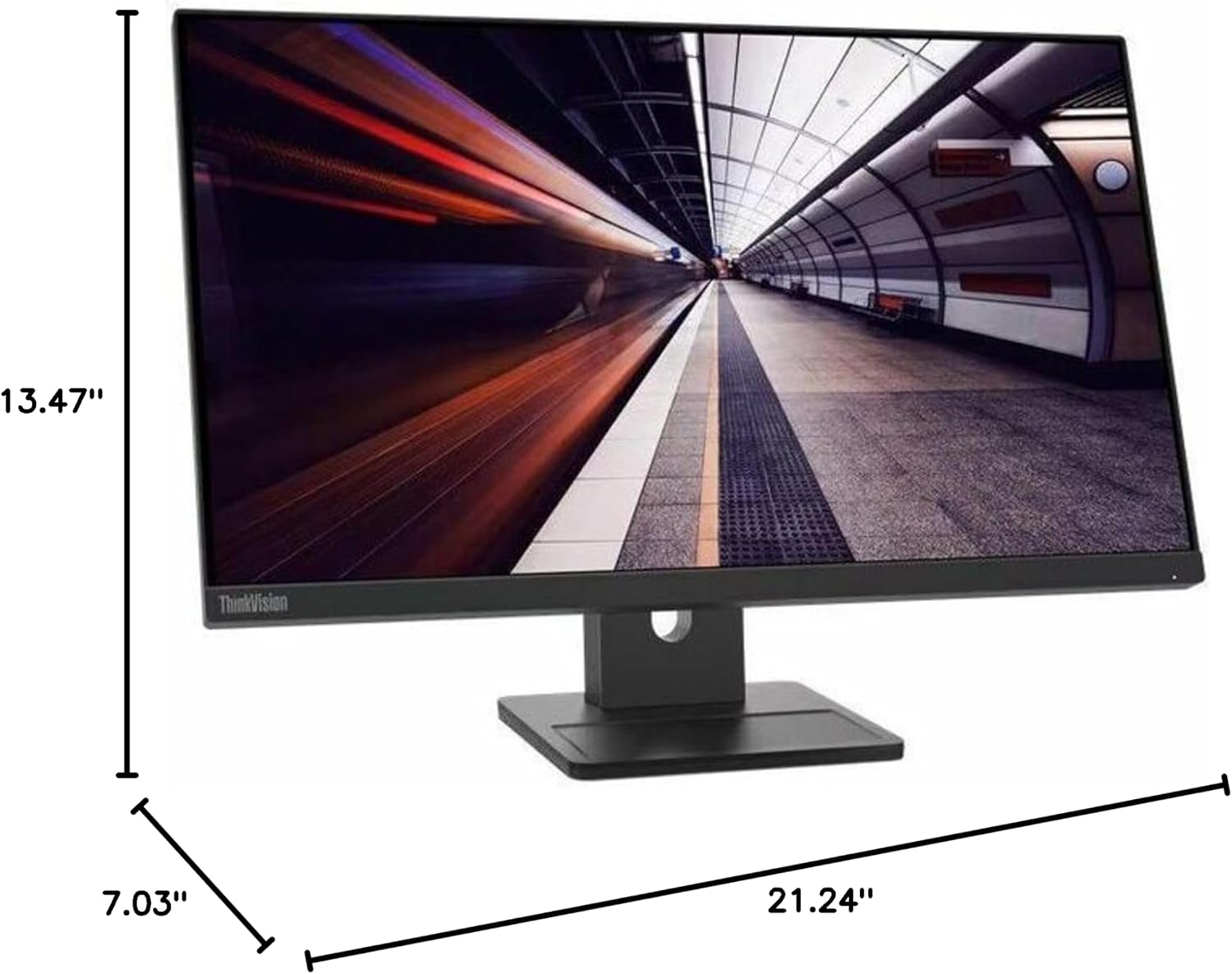 Lenovo ThinkVision E24-30 24' Class Full HD LED Monitor - 16:9 - Raven Black
