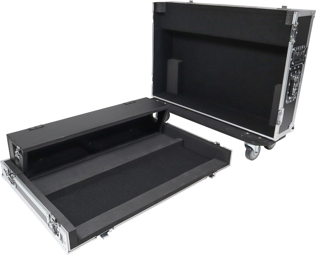 ProX XS-AHQU32DHW ATA Digital Audio Mixer Flight Case for Allen & Heath QU-32 Console with Doghouse compartment and Caster wheels