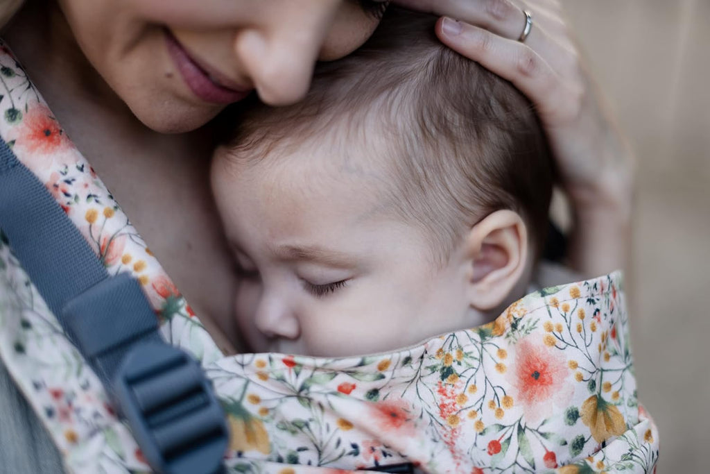 Boba X Baby Carrier - Adjustable Infant Carrier for Newborn to Toddler, Front and Backpack Babywearing 7 to 45 lbs, Ergonomic Baby Carrier with Crossable Straps and Padded Shoulders (Blossom)