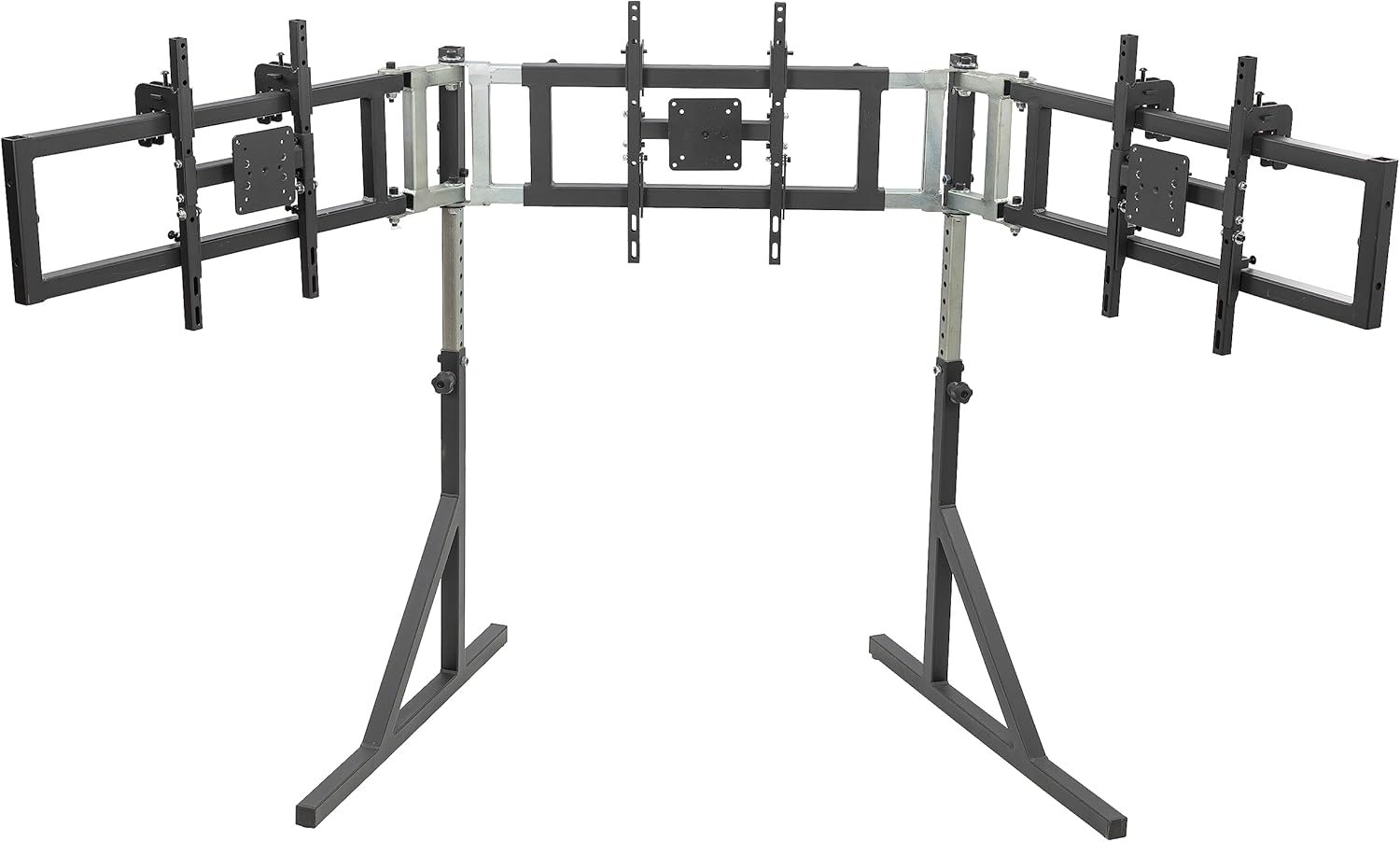 Triple Monitor Floor Stand GEN2 for Racing and Flight Simulators Model LD | for Monitors up to 100x100mm VESA Mount or 24, 27, 32, 34-39 (Triple Stand for Monitors, LD)