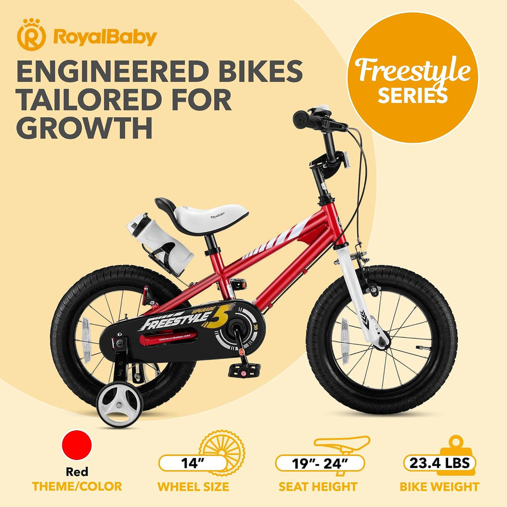 RoyalBaby Kids Bike with Dual Handbrake for Beginners,12 14 16 18 20 Inch Bicycle for Boys & Girls Ages 3-10 Years