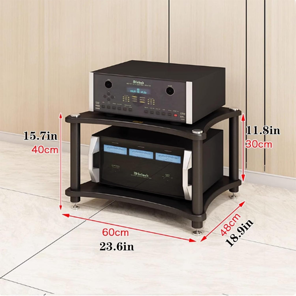 1/2/3/4 Tier Hifi Stand, AV Media Stand, Audio Storage Rack, Audio Rack Stand, Stackable Equipment Rack, Audio Rack Tower Heavy Duty for Audio Equipment, AV Component Media Stand for Home Office