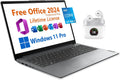 Lenovo 15.6' Business Laptop, Free Office 2024 with Lifetime License, FHD Display, Intel 10-Core i5-1235U Upto 4.4 GHz, 8GB RAM, 512GB SSD, WiFi 6, 7 Hrs Battery, Windows 11 Pro, Toree Earbuds