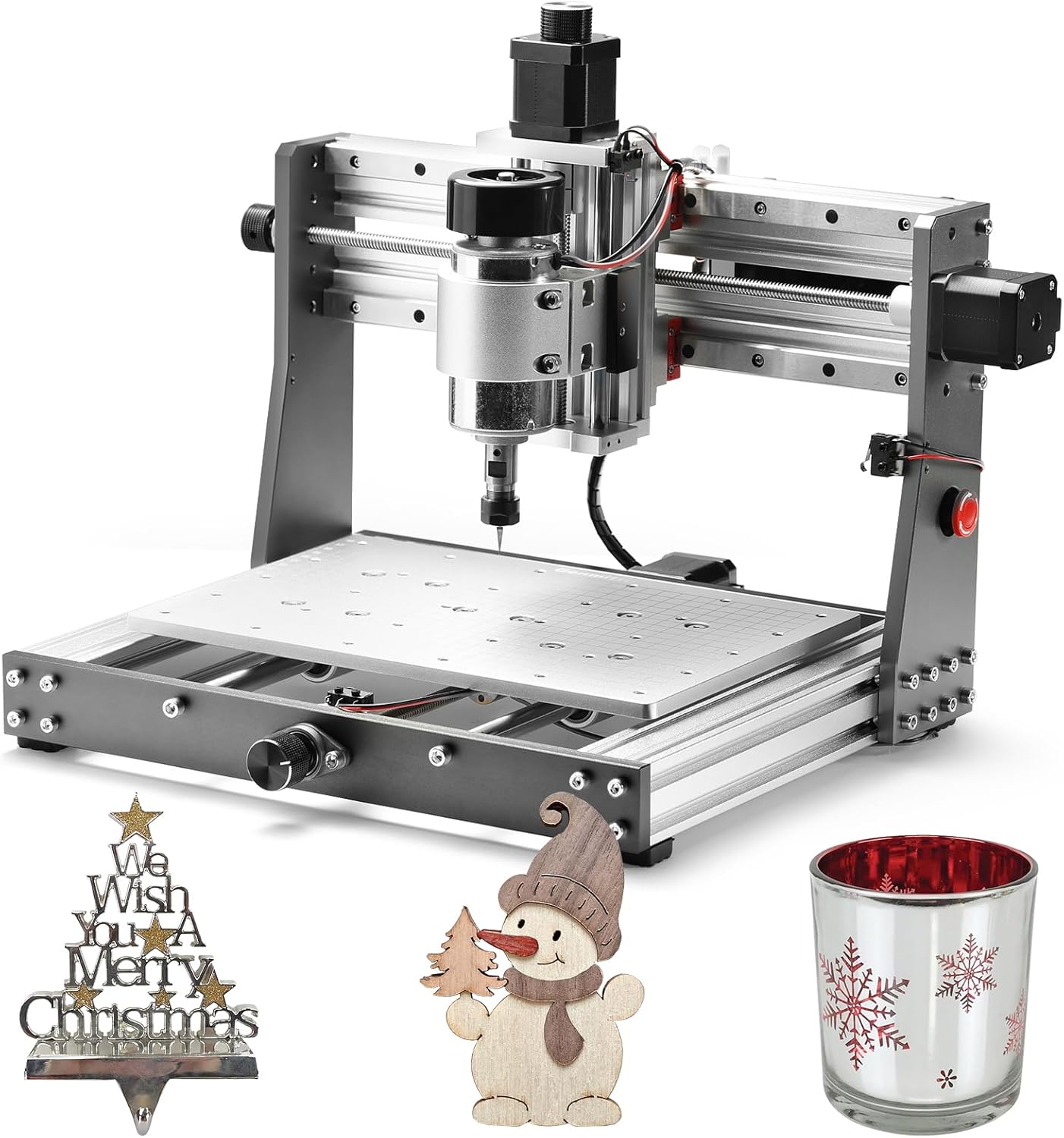 Genmitsu 3020-PRO MAX V2 CNC Router Machine, Upgraded 3 Axis Engraver for Metal, Wood, Acrylic, PCB MDF, New Structure & Offline Controller & 6pcs Limit Switches, Working Area 11.8 x 8.1 x 3.1 inch