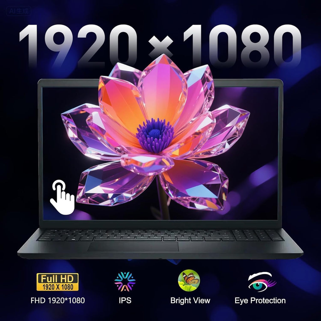 Dell 15.6' FHD Touchscreen Laptop Computer | AMD Ryzen 5 7530U CPU | 16GB RAM | 1TB Storage (512GB PCIe SSD + 512GB External) | WOWPC Bundle | Long Battery Life | Windows 11 with Microsoft Office