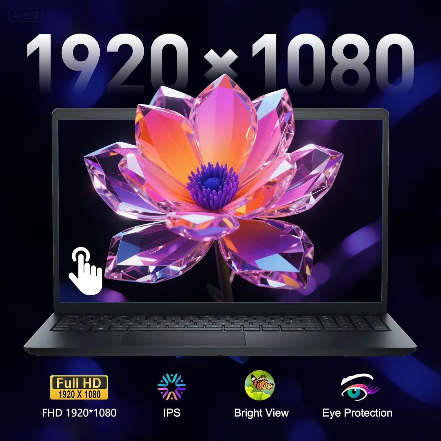 Dell 15.6' FHD Touchscreen Laptop Computer | AMD Ryzen 5 7530U CPU | 16GB RAM | 1TB Storage (512GB PCIe SSD + 512GB External) | WOWPC Bundle | Long Battery Life | Windows 11 with Microsoft Office