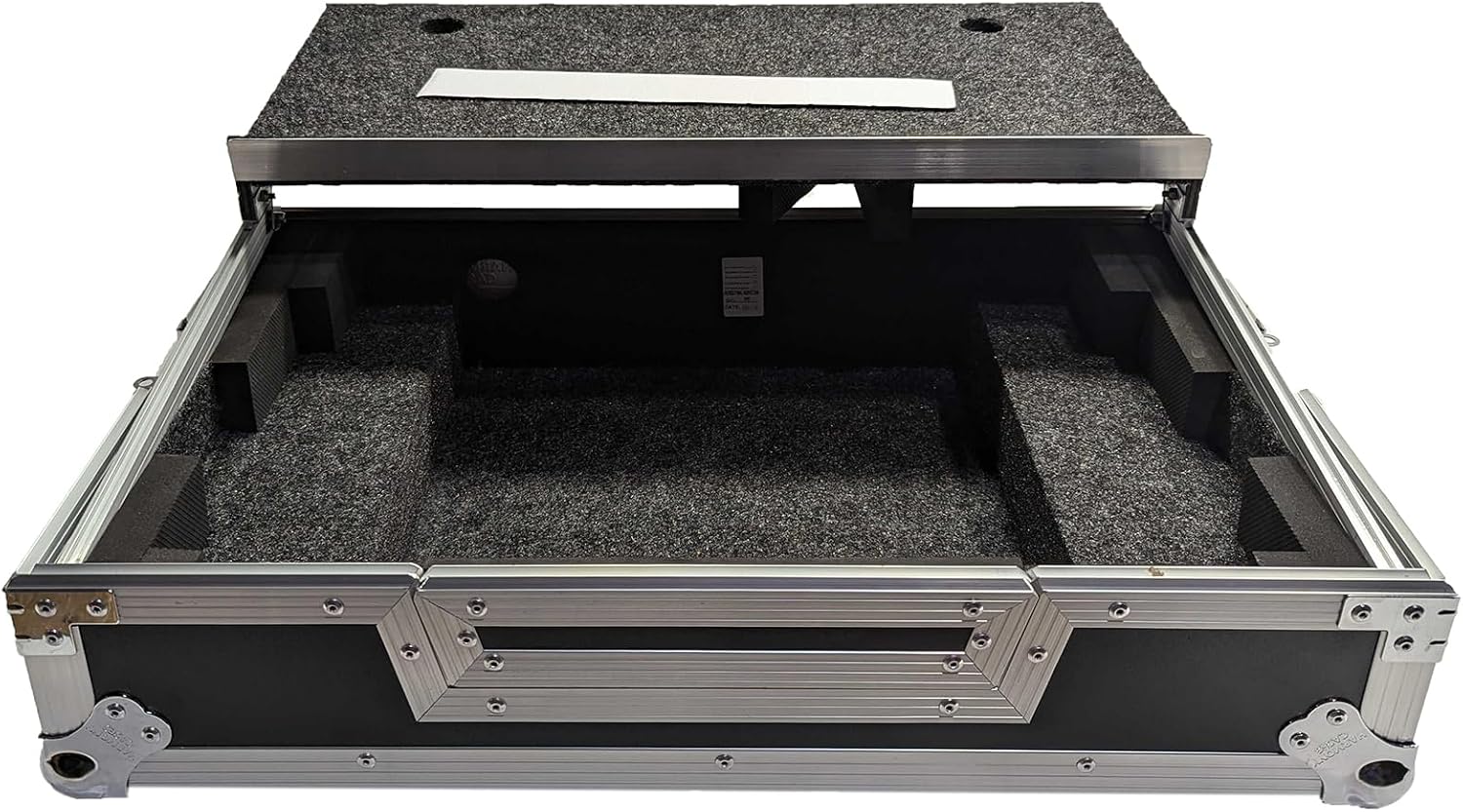 Harmony Cases HCMIXSTREAMPRO Flight Case Compatible with Mixstream Pro Standalone DJ Console with Convenient Cable Port & Sticker Strip to Secure Laptop for Maximum Protection