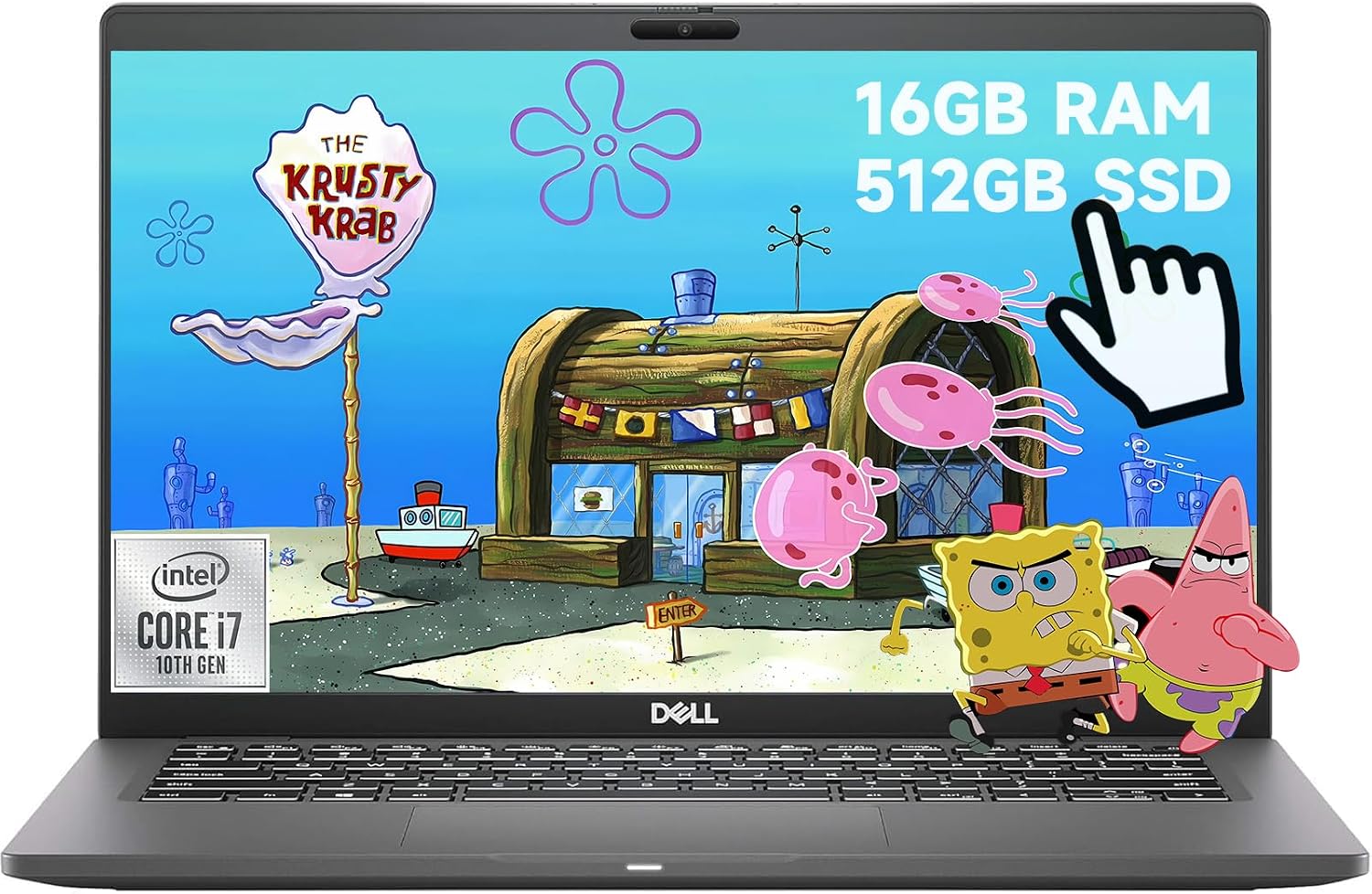 Dell Touchscreen Business Laptop Latitude 7410 Laptop 14' FHD Touchscreen, Intel Core i7-10610U, Dual Core 4.9Ghz,16GB RAM DDR4 512GB SSD, Windows 11 Pro (Renewed)