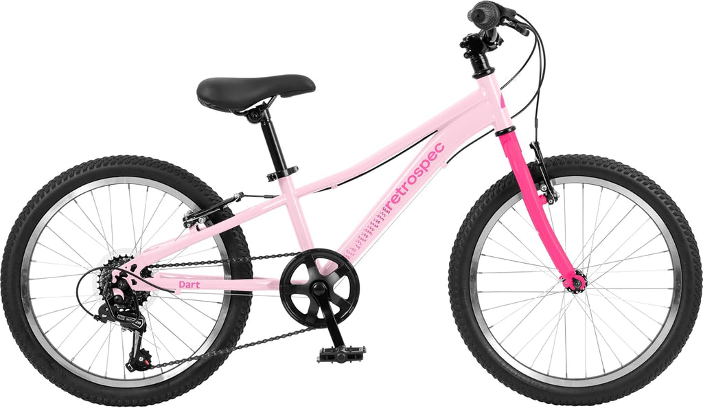 Retrospec Dart Kids Bike - 7-Speed Hybrid Bicycle for Ages 6-11 with 29in All-Season Tires & Shock Absorption - Adjustable Height Youth Bike with V-Brakes & Smooth Gear Shifting