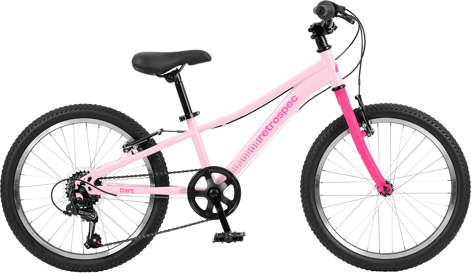 Retrospec Dart Kids Bike - 7-Speed Hybrid Bicycle for Ages 6-11 with 29in All-Season Tires & Shock Absorption - Adjustable Height Youth Bike with V-Brakes & Smooth Gear Shifting