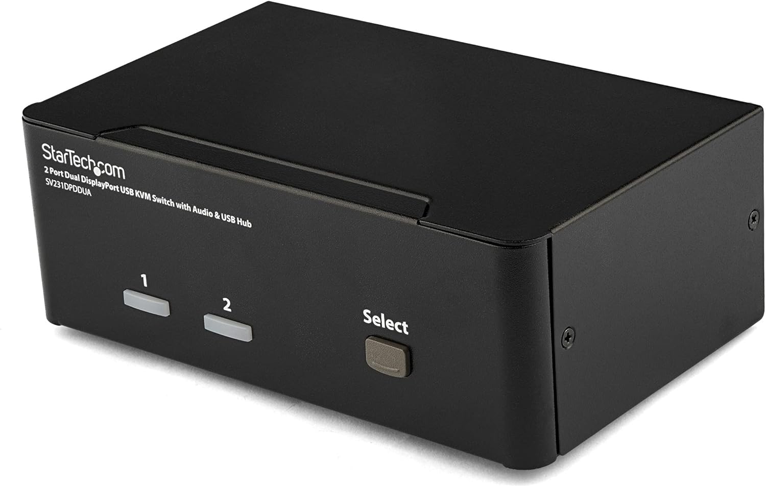 StarTech.com Dual Monitor DisplayPort KVM Switch - 2 Port - USB 2.0 Hub - Audio and Microphone - DP KVM Switch , TAA (SV231DPDDUA)