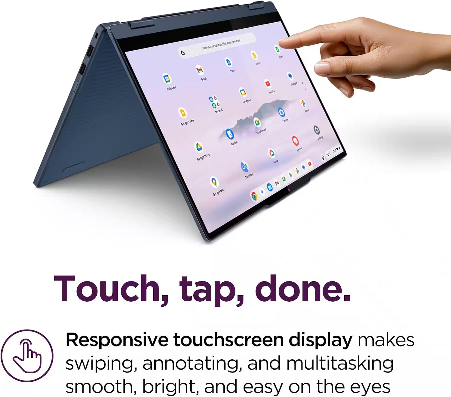 Lenovo Chromebook Plus (2026 Latest Flex 5i) 2-in-1 Laptop (14' FHD+ Touchscreen, Intel Core 3 N355, 8GB RAM, 256GB Storage (128GB+128GB SD), Business, Home, Students, Webcam, Backlit, FP, Chrome OS