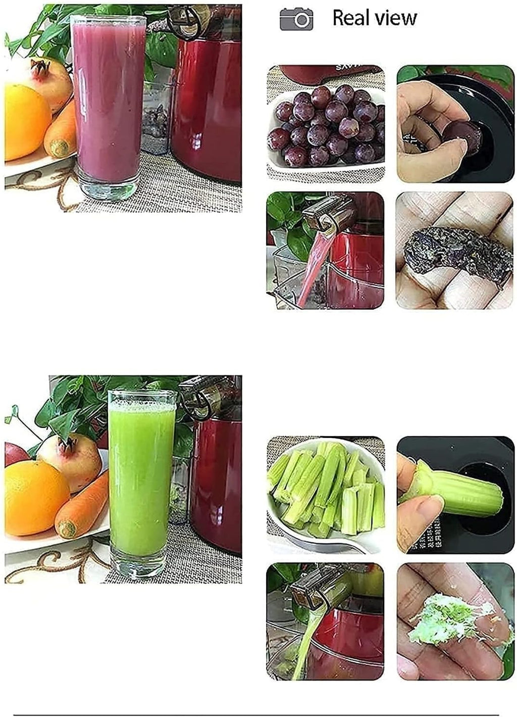 Juicer Machine,Juicer Machines Slow Masticating Juicer Extractor Cold Press Juicer With Two Speed Modes Easy To Clean Quiet Motor