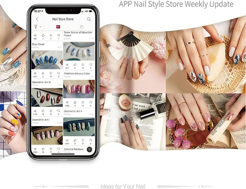 Nail Art Printer, 3D Smart Automatic Nail Printer Machine, Support WiFi/DIY/USB, Multifunction Portable Mobile Nail Painting Machine for Kid/Nail Studio/Manicurist/Nail Lovers