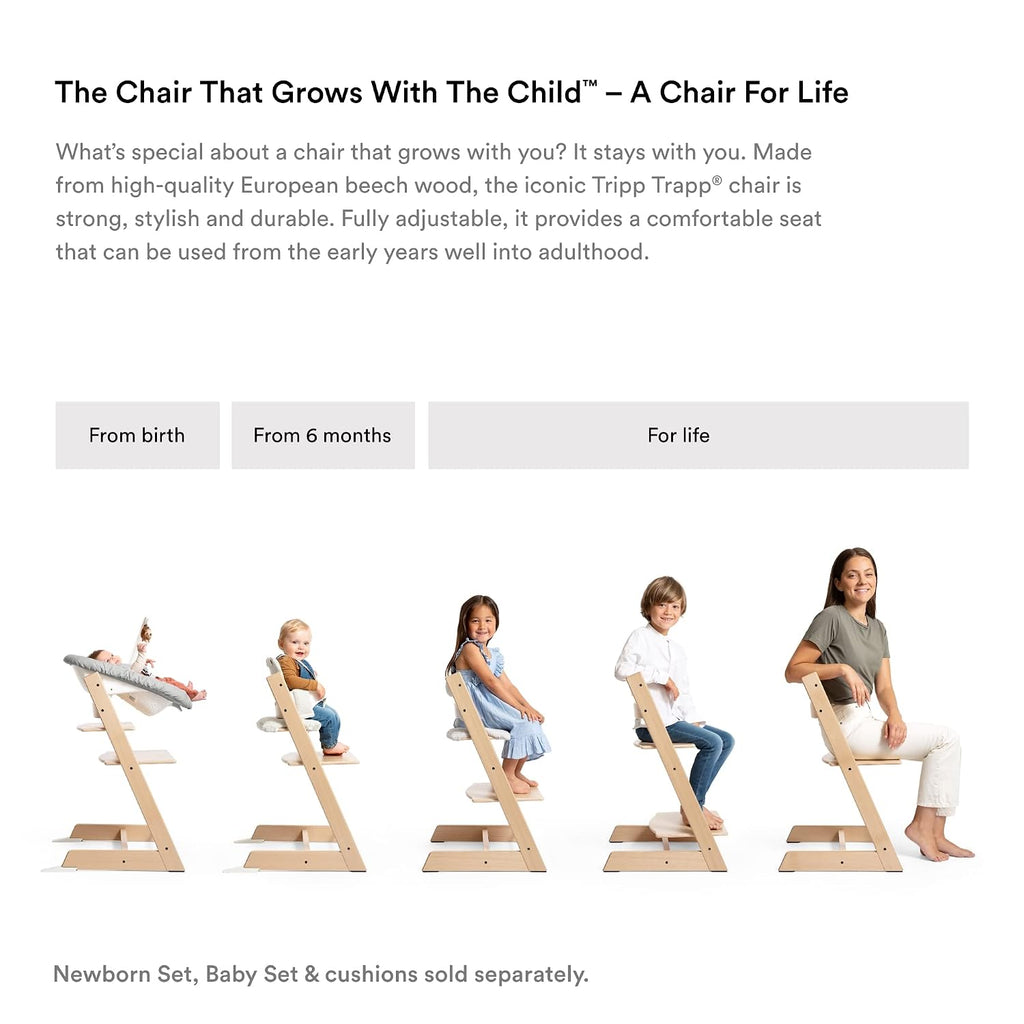 Tripp Trapp Chair from Stokke, Glacier Green - Adjustable, Convertible Chair for Toddlers, Children & Adults - Convenient, Comfortable & Ergonomic - Classic Design