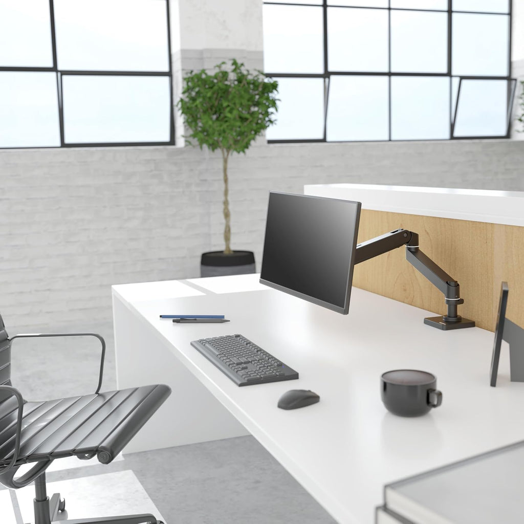 Ergotron – Upgraded LX Pro Premium Monitor Arm, Single Monitor Desk Mount – fits Flat Curved Ultrawide Computer Monitors up to 34 Inches, 4 to 22 lbs, VESA 75x75mm or 100x100mm – Matte Black