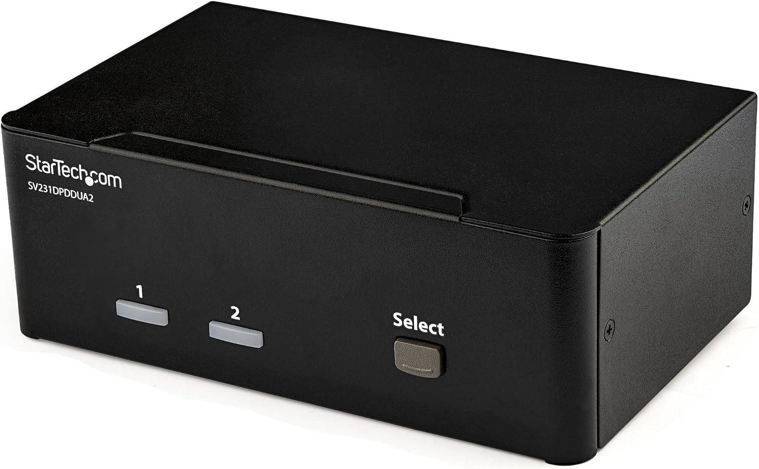 StarTech.com 2-Port DisplayPort KVM Switch - Dual-Monitor - 4K 60 - with Audio & USB Peripheral Support - DP 1.2 - USB Hub, TAA (SV231DPDDUA2)