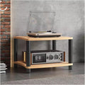 Stereo Stands for Small Spaces/Living Room/Bedroom/Home, 1/2/3/4-tier Wooden & Metal Av Component Media Stand Stereo Cabinet, Heavy Duty Audio Equipment Rack, #1-2 Tier