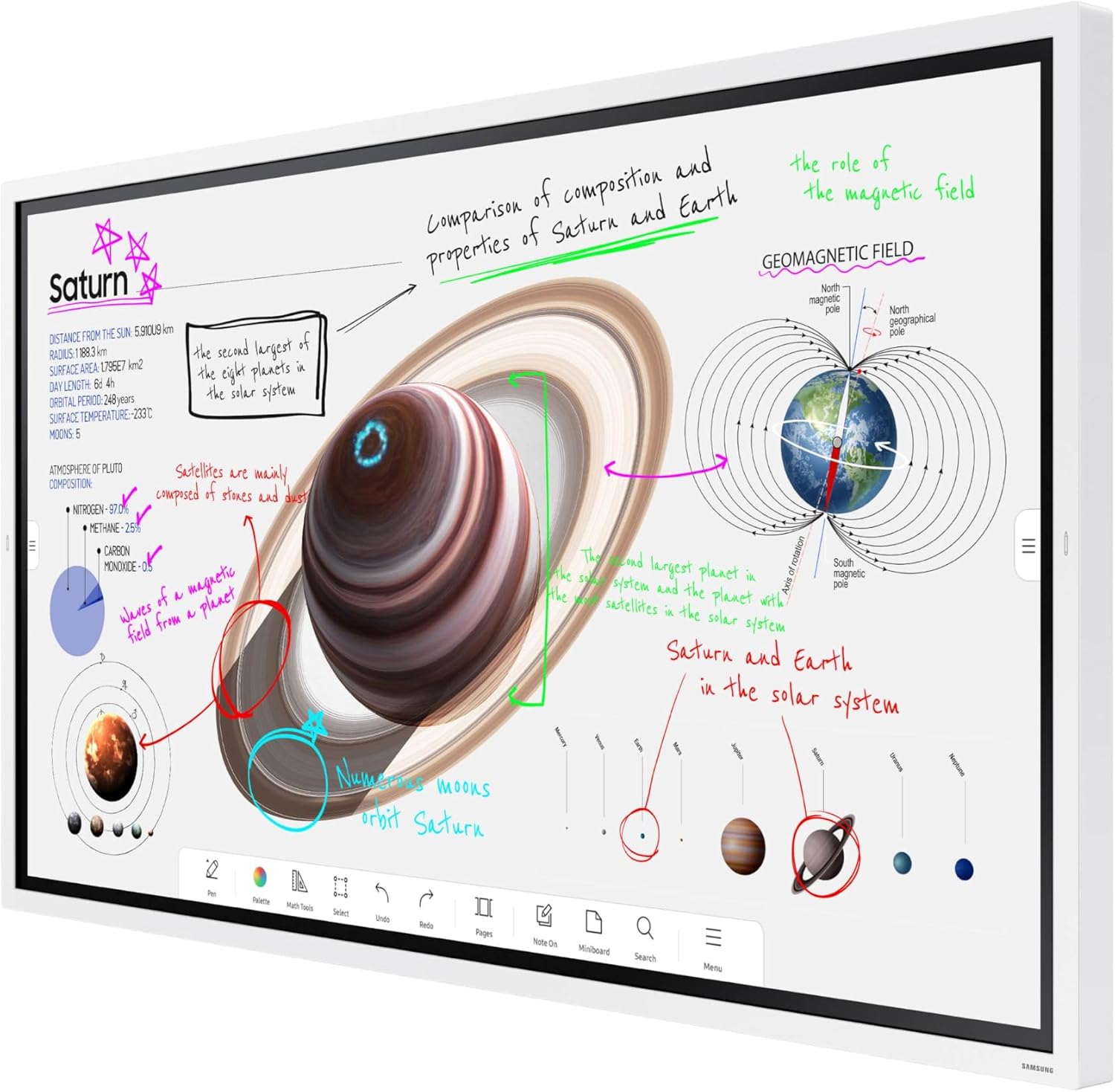 Samsung Pro 65' 4K WMB Interactive Display, SmartView+, Built-in Speakers, Wi-Fi and Bluetooth Embedded, Durable Screen, Universal Pairing, LH65WMBWBGCXZA