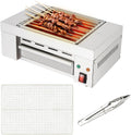 1500W Electric Indoor Searing Grill Commercial Korean BBQ Grill with Removable Grill Mesh & 5 Heating Tubes Barbecue Clip, Indicator Light for Cafe Restaurant Party Buffet(32-446 ° F)