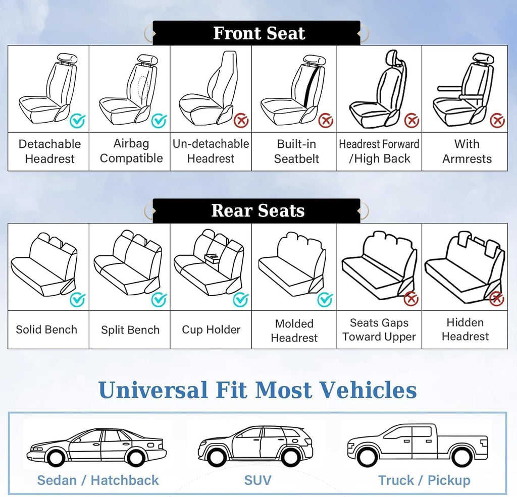 Coverado Pink Seat Covers for Cars, 2 Pack Leather Car Seat Covers, Luxury Waterproof Seat Covers, Front Car Seat Protectors, Driver Car Seat Cushions, Front Seat Covers Universal Fit for Most Cars