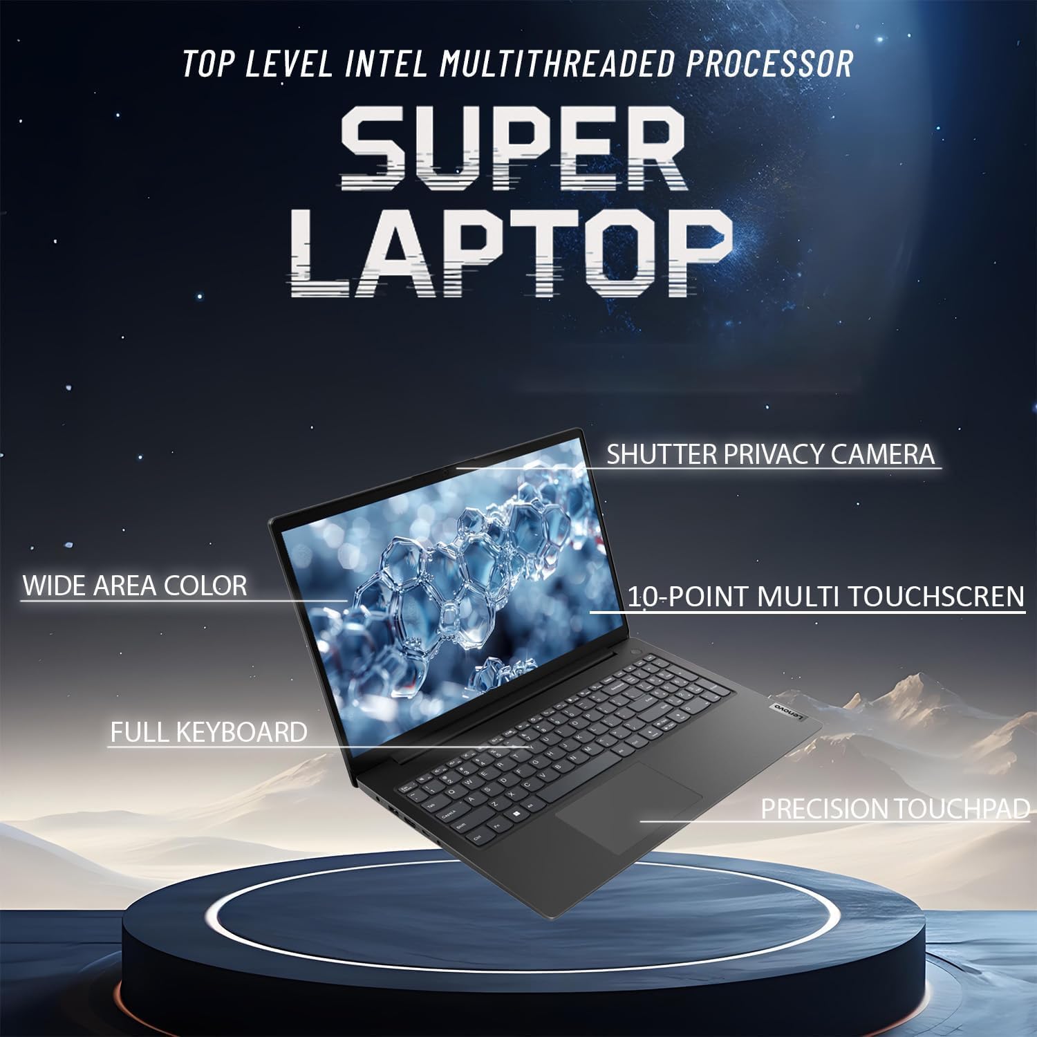 Lenovo New Ideapad Business Laptop(2025/2026) with Microsoft Office, 15.6' FHD Touchscreen Display, Intel 10-Core i5 CPU(Beats i7-1225U), 16GB RAM, 512GB SSD, Ultra Slim Design, Windows 11 Pro, WOWPC