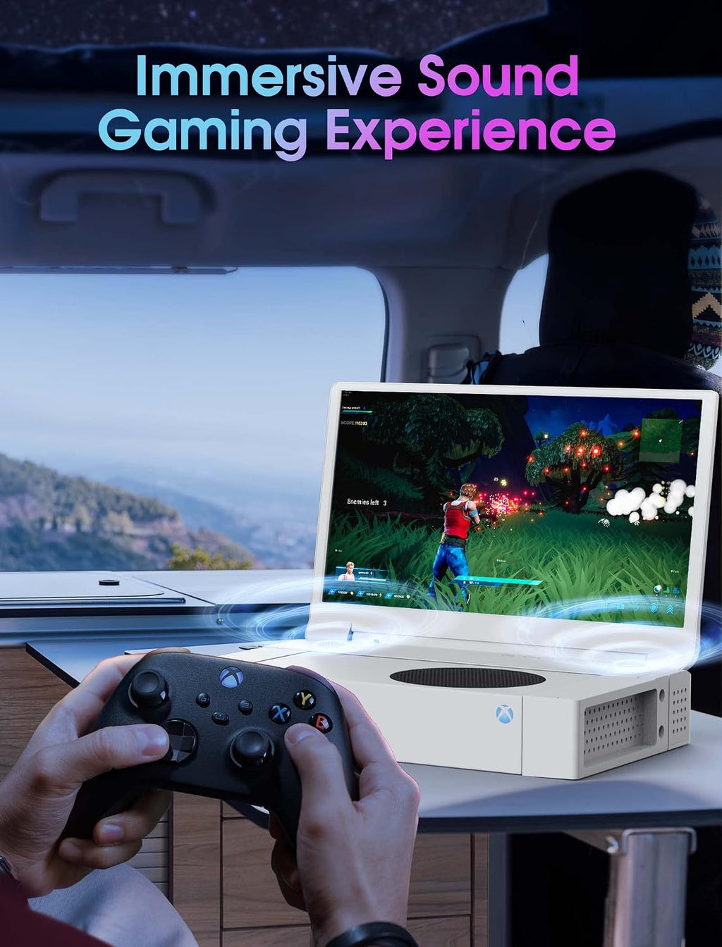 DEPGI 15.6' Portable Monitor for Xbox Series S,144Hz 2K QHD IPS Gaming Monitor for Xbox Series S (Not Included), with HDR AMD FreeSync 2X HDMI for Indoor Outdoor Travel