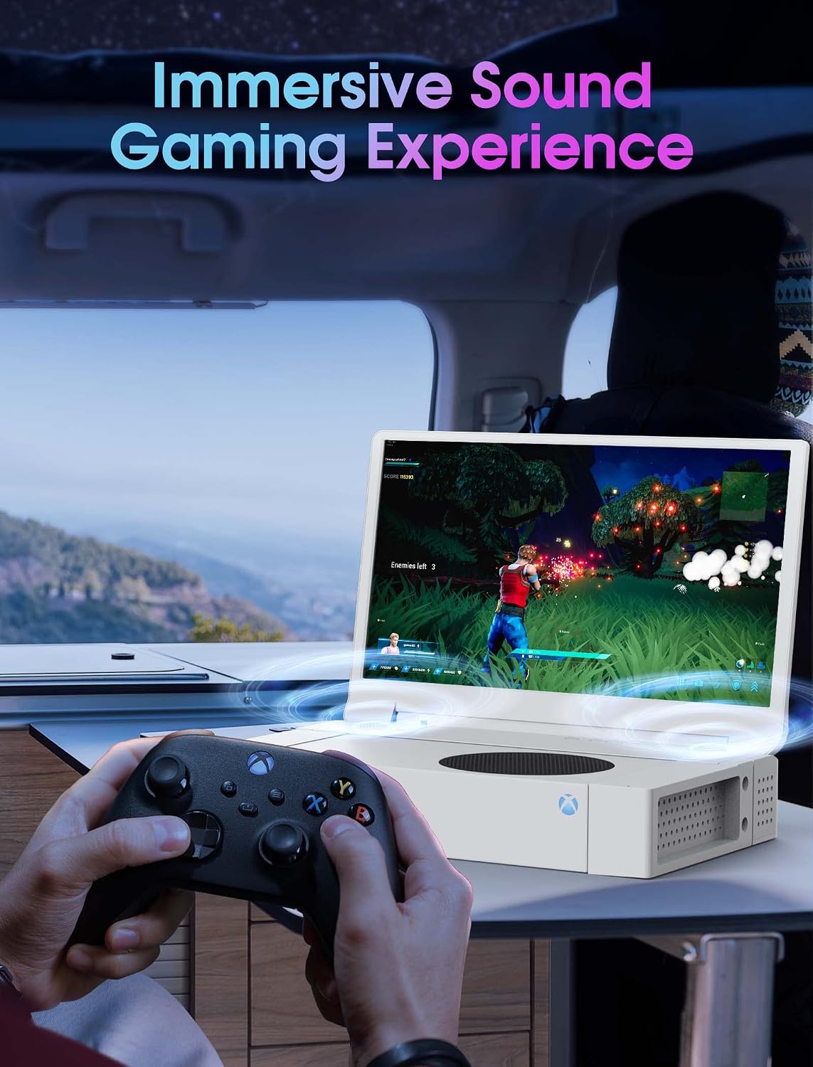 DEPGI 15.6' Portable Monitor for Xbox Series S,144Hz 2K QHD IPS Gaming Monitor for Xbox Series S (Not Included), with HDR AMD FreeSync 2X HDMI for Indoor Outdoor Travel