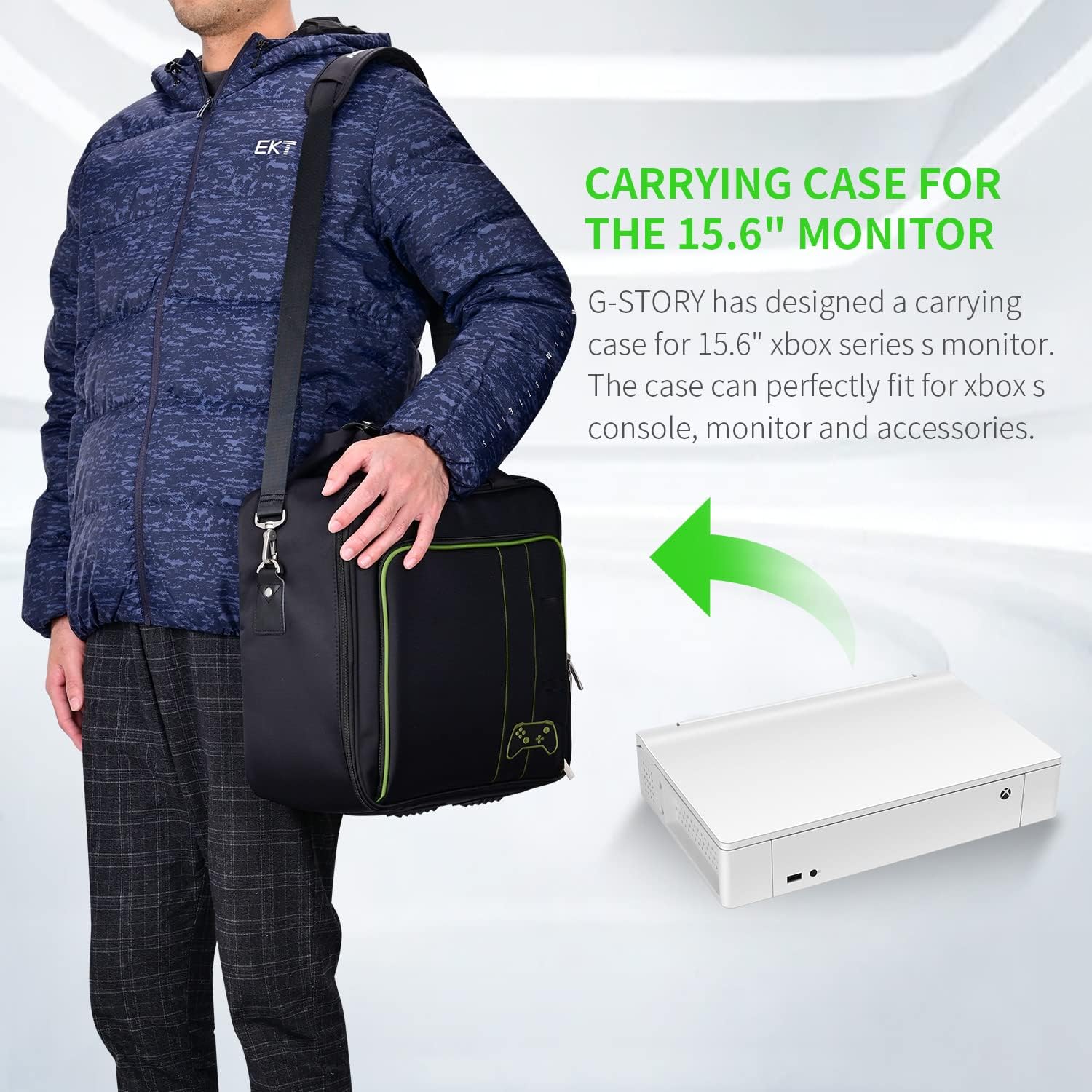 G-STORY 15.6' Portable Monitor 144Hz for Xbox Series S 2K Portable Gaming Monitor IPS Screen for Xbox Series S（not Included） with Two HDMI, HDR, Freesync Game Mode Travel Monitor