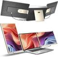 Laptop Screen Extender,15.6' Portable Monitor, FHD 1080P Ultra-Slim Travel Monitor with Speakers, Triple Display Extension, Compatible with 13-17.3' Laptops