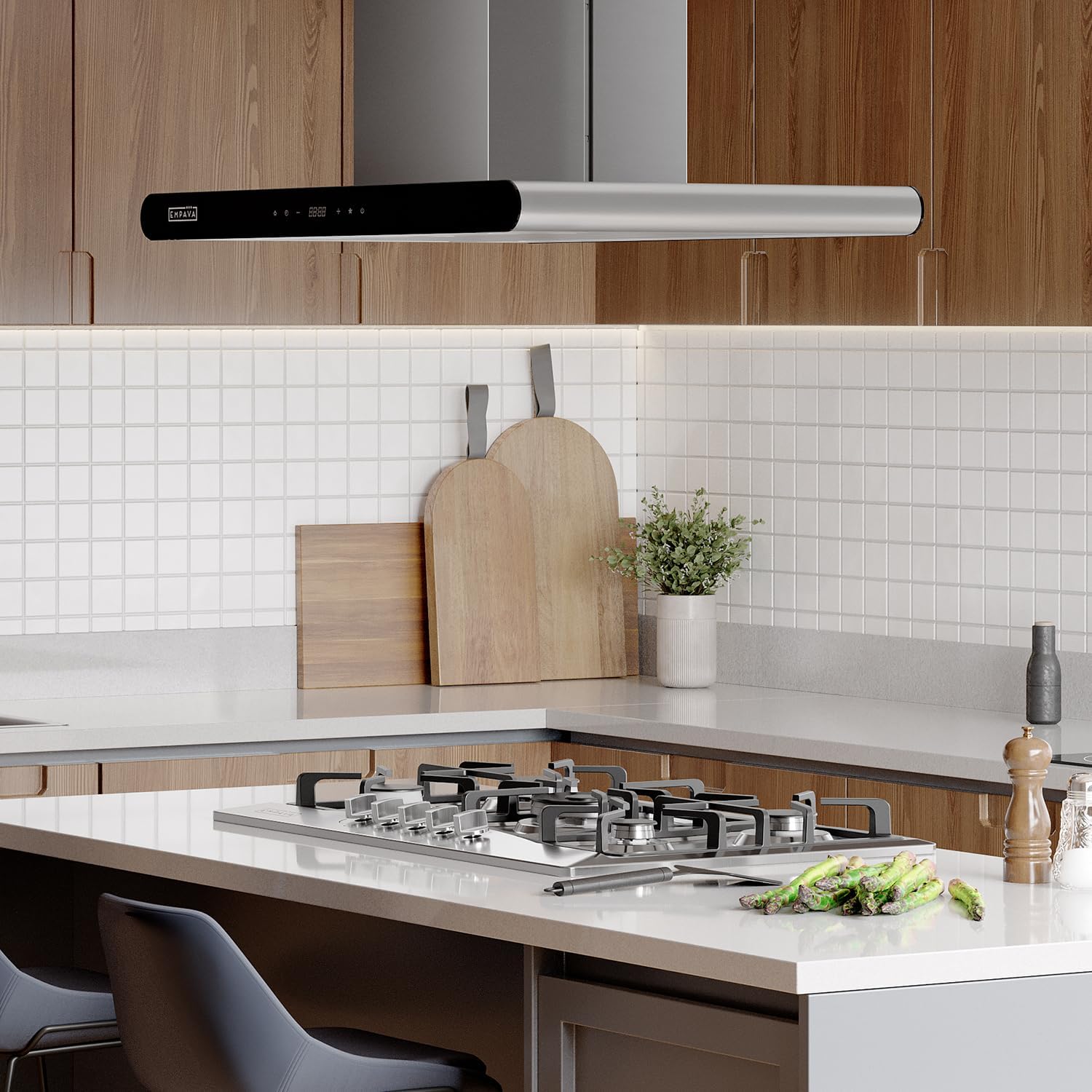 Empava 30' Gas Cooktop with 5 Italy Sabaf Sealed Burners NG/LPG Convertible Stainless Steel in Black Model 2020, 30 inches
