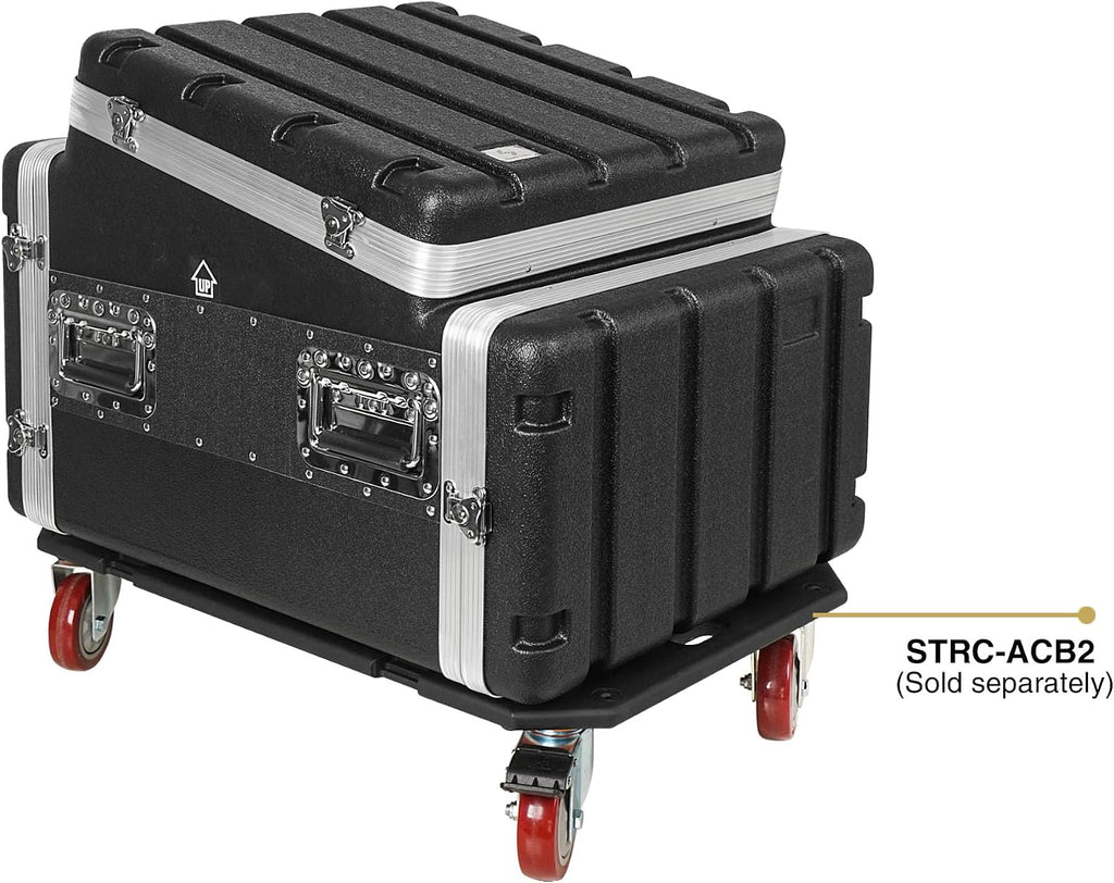 Sound Town Lightweight and Compact 6U ATA ABS Rack Case, with Slant Mixer Top, 21' Depth, 10U Top and 6U Side Spaces (STMR-A10X6U)
