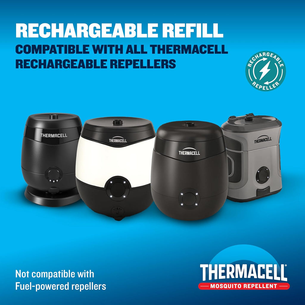 Thermacell Rechargeable Mosquito Repeller Refills; Advanced Repellent Formula Provides 20 Foot Protection Zone; Compatible with Thermacell E-Series & Radius Only; No DEET, Spray or Flame
