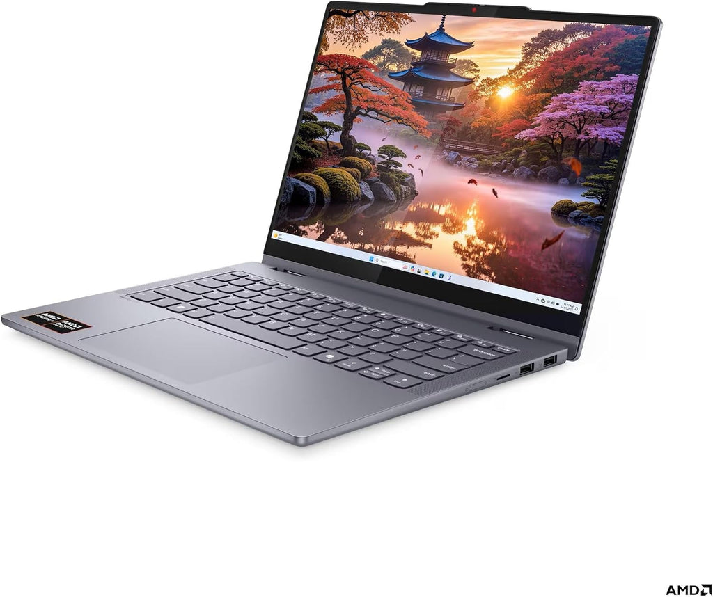 Lenovo IdeaPad 5 2-in-1 with AMD Ryzen AI 7 350 Processor, 14' WUXGA IPS Touchscreen Display, 16GB LPDDR5X Memory, 512GB Storage, Digital Pen, Wi-Fi 7, FHD IR Hybrid Camera, and Win 11 Home