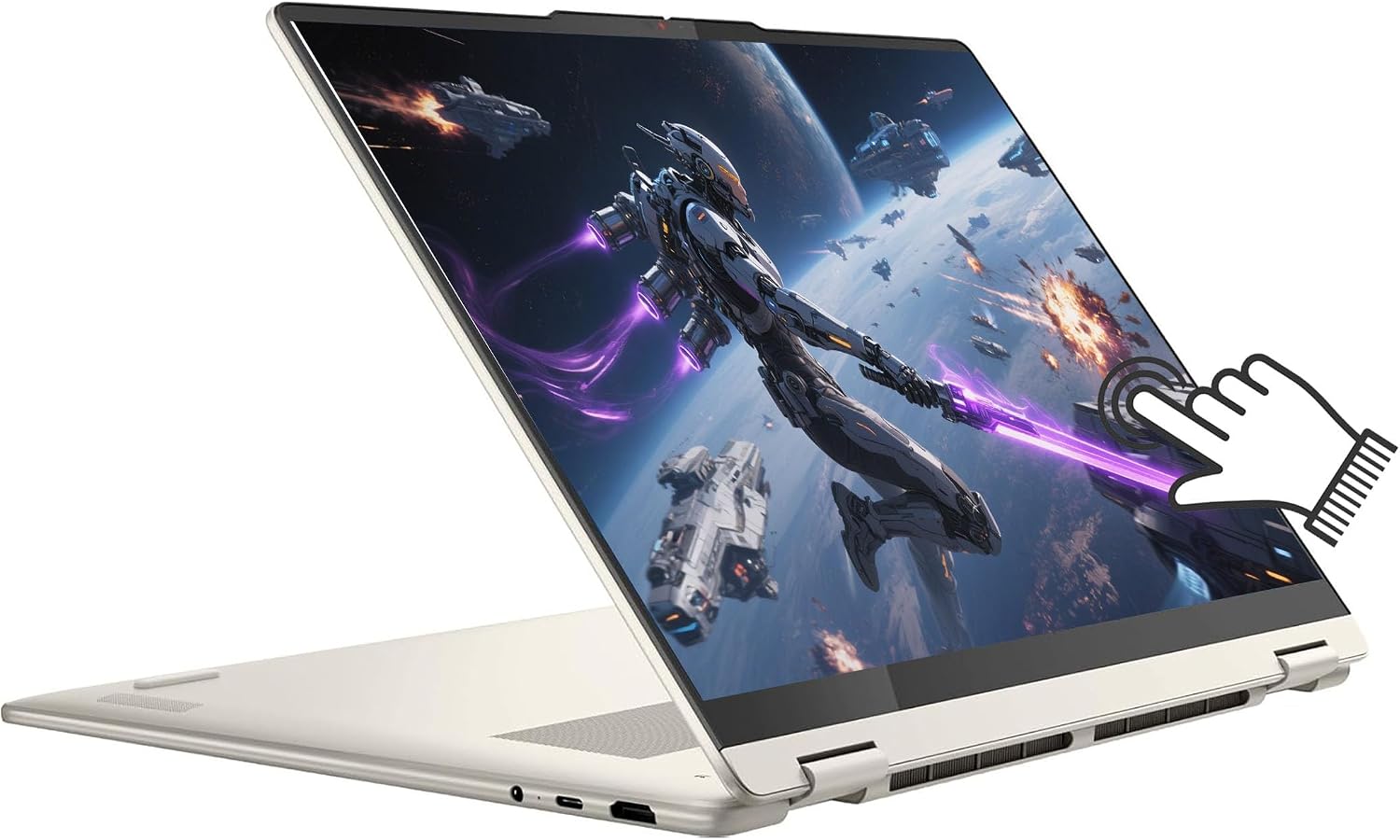 Lenovo Yoga 7 2-in-1 Laptop 16' 2K Touchscreen, AMD Ryzen AI 5 340 Up to 4.8GHz, AMD Radeon 840M, 16GB LPDDR5X, 1TB SSD, WiFi 7, Backlit KB, Fingerprint, Windows 11 Pro W/BWE Accessorie