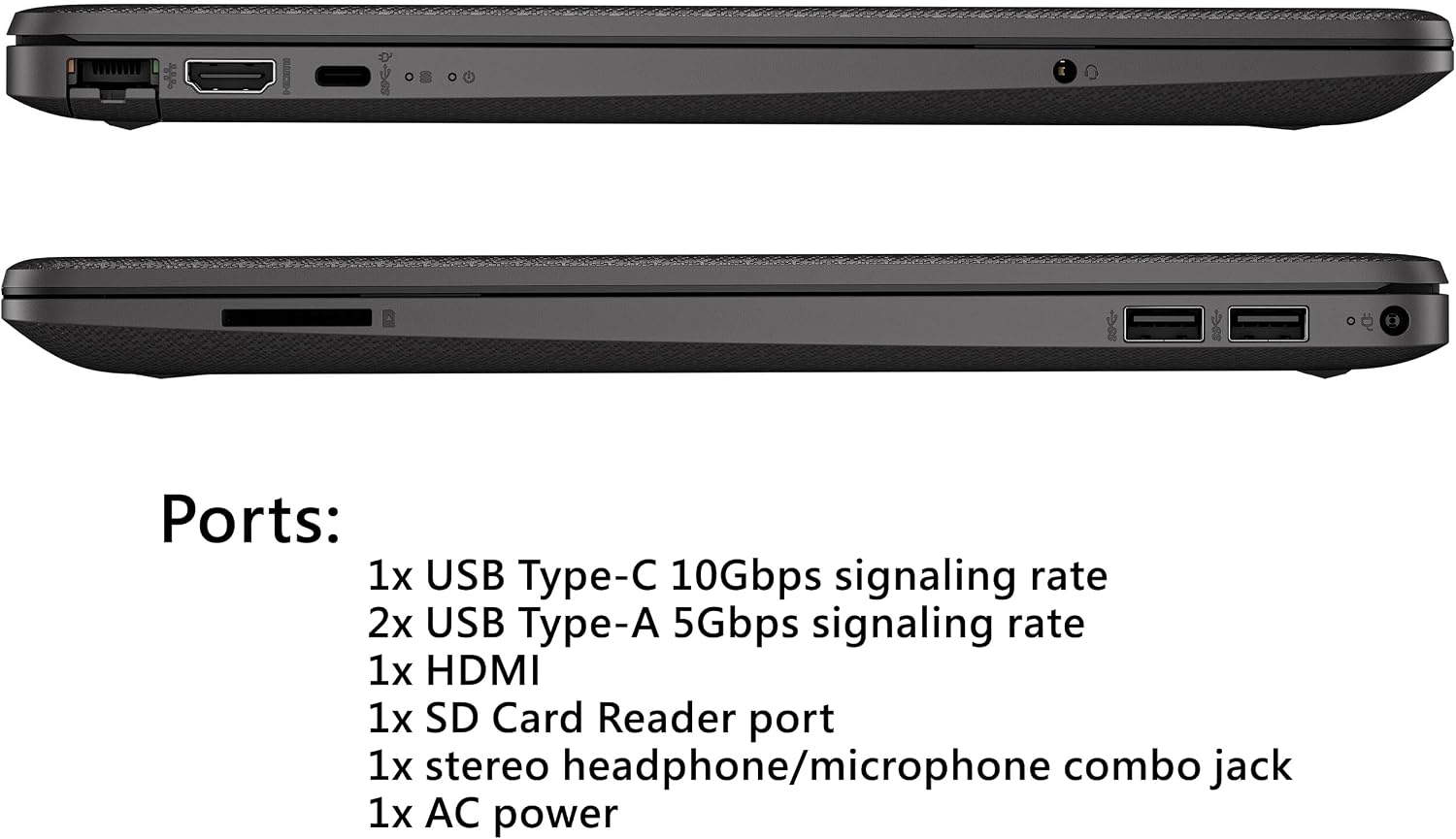 HP 250 G9 Business Laptop, 15.6' FHD Display, 6-core Intel Core i3-1315U Processor, 32GB RAM, 1TB SSD, Wi-Fi 6, Ethernet, USB-C, HDMI, Webcam, SD Card Reader, Windows 11 Pro, Gray