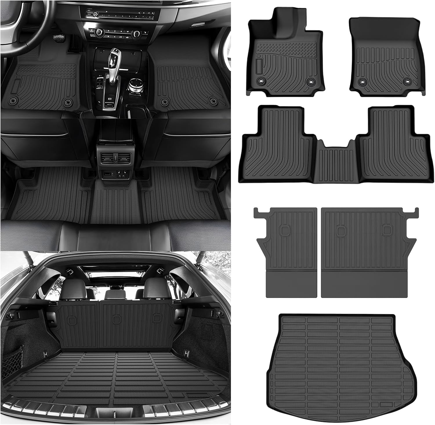 Cartist Floor Mats & Trunk Mats with Backrest Mats Fit for 2022-2025 2026 Lexus NX/NX250/NX350/NX350 F Sport/NX350h/NX450h+ Accessories All Weather Floor Mat(Not for Hybrid/Plug-in Hybrid)