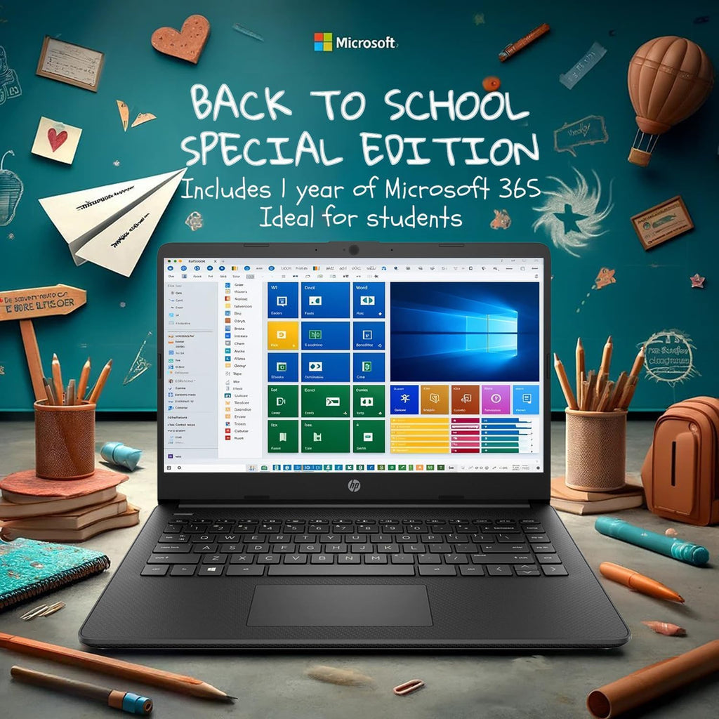HP Everyday Laptop | Fast and Powerful Processor | 11.5 HRs Battery | 128GB SSD, 8GB RAM | Copilot AI Windows 11 w/o Mouse