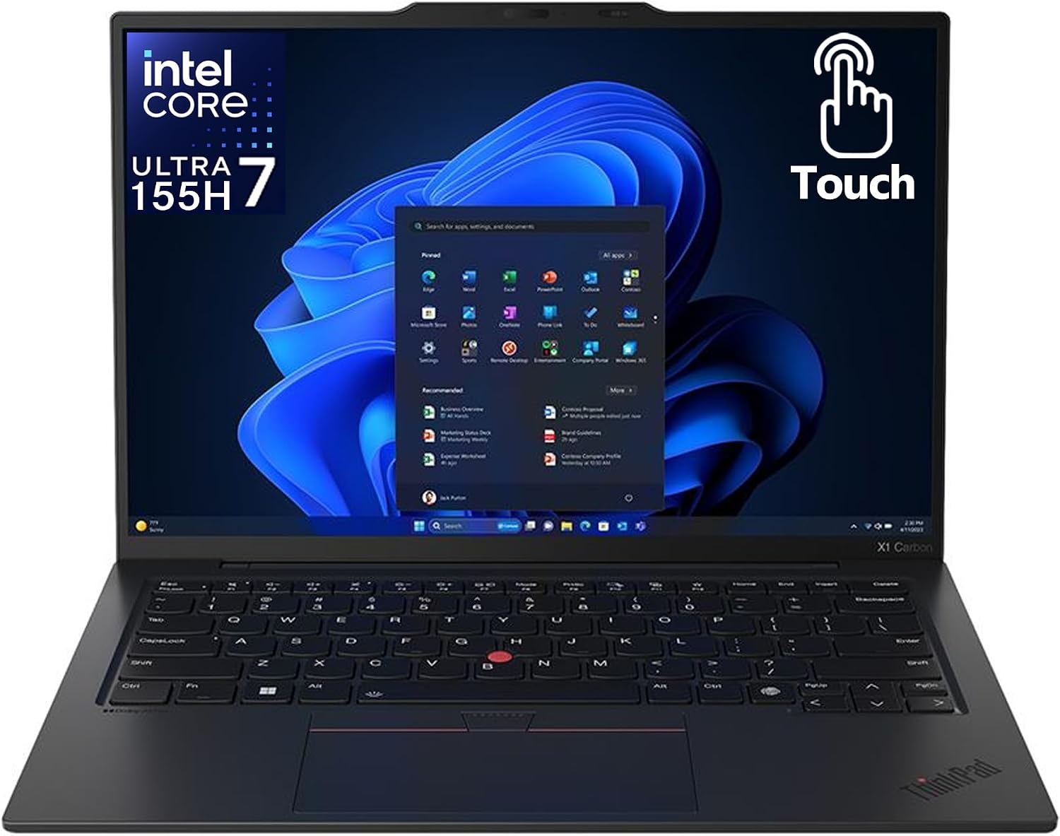 Lenovo ThinkPad X1 Carbon Gen 12 Touchscreen, Intel Ultra 7 155H (Beats U7 165), 14' Touch (1920 x 1200) 32GB DDR5, 1TB SSD Gen 5, 1080p IR Camera, WiFi 6.0, Win 11 Pro - Black
