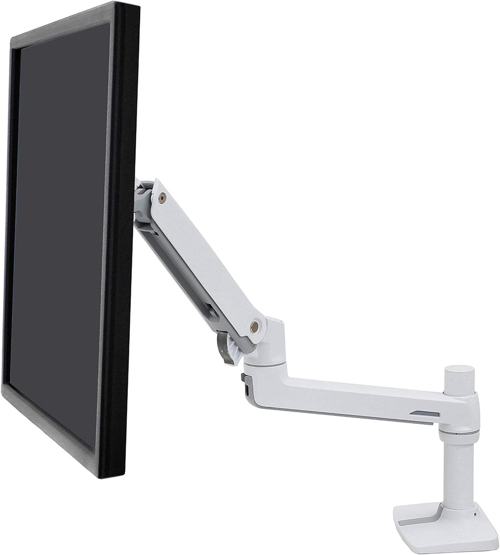 Ergotron – LX Monitor Arm, Single Monitor Desk Mount – fits Flat Curved Ultrawide Computer Monitors up to 34 Inches, 7 to 25 lbs, VESA 75x75mm or 100x100mm – White