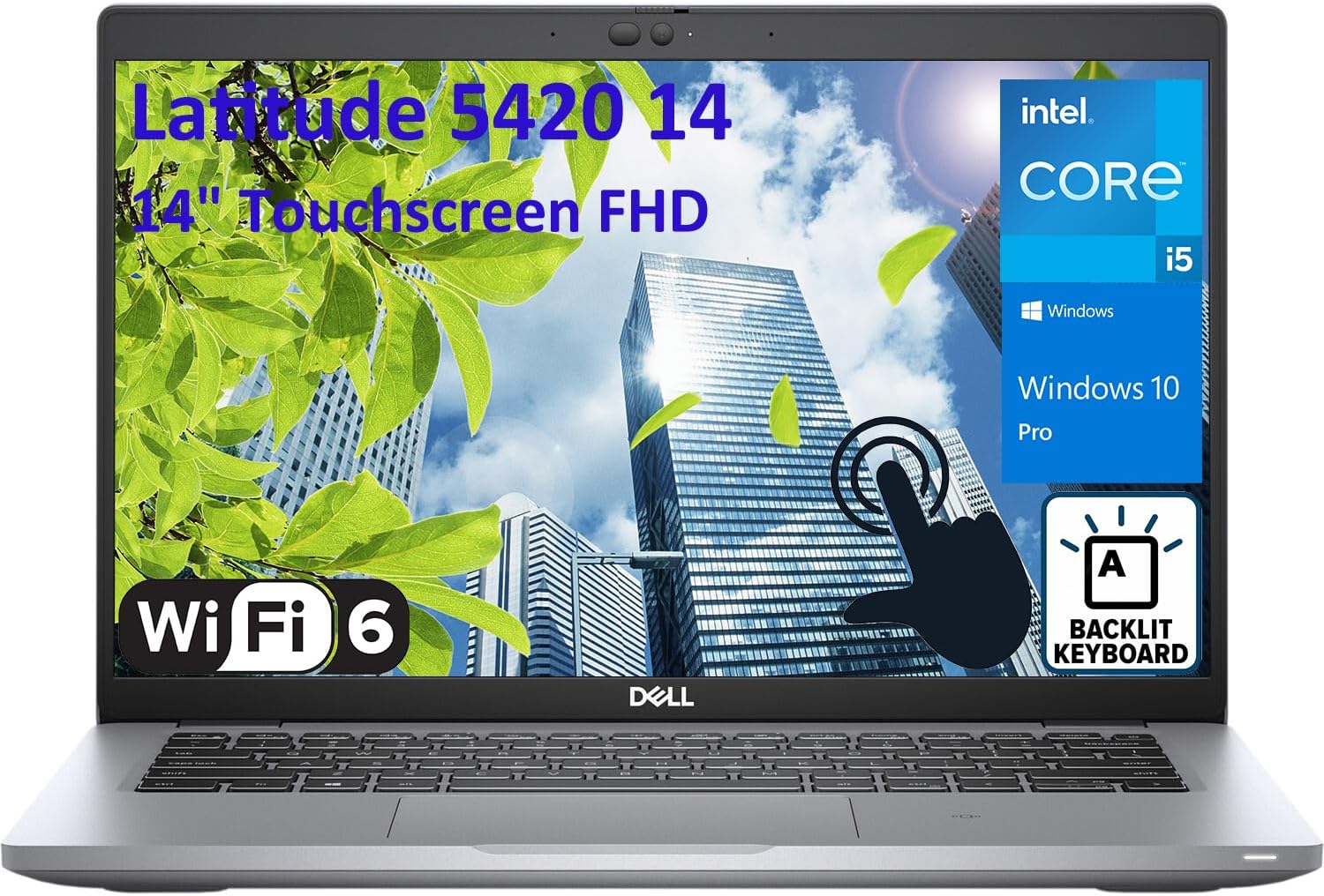 Dell Latitude 5420 14 5000 14' Touchscreen FHD Business Laptop Computer, Intel i5-1145G7 (Beat i7-1065G7), 16GB DDR4 RAM, 512GB PCIe SSD, WiFi 6, Bluetooth, Backlit Keyboard, Windows 10 Pro