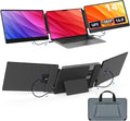 Laptop Screen Extender, 14' FHD 1080P Laptop Monitor Extender, Plug & Play, Updated Alloy Stand, Triple Monitor Compatible with Windows, Mac, Chrome
