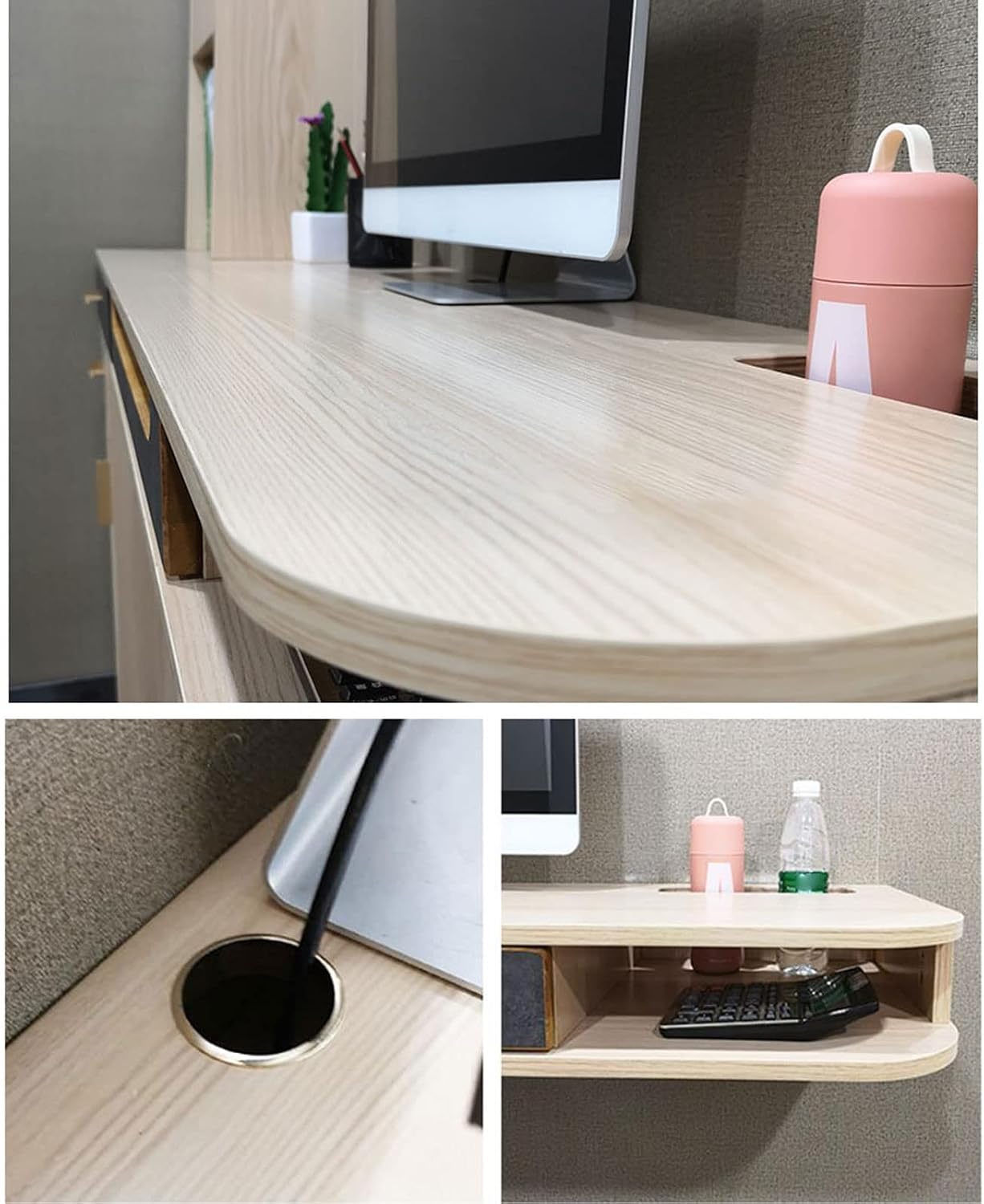 Workstation Computer Desk Wall mounted TV Cabinet Floating Shelf Wall Shelf TV Stand TV Media Console Audio-visual Equipment Shelves Speakers Shelf Office Desks Writing Table WIFI Router Shelf