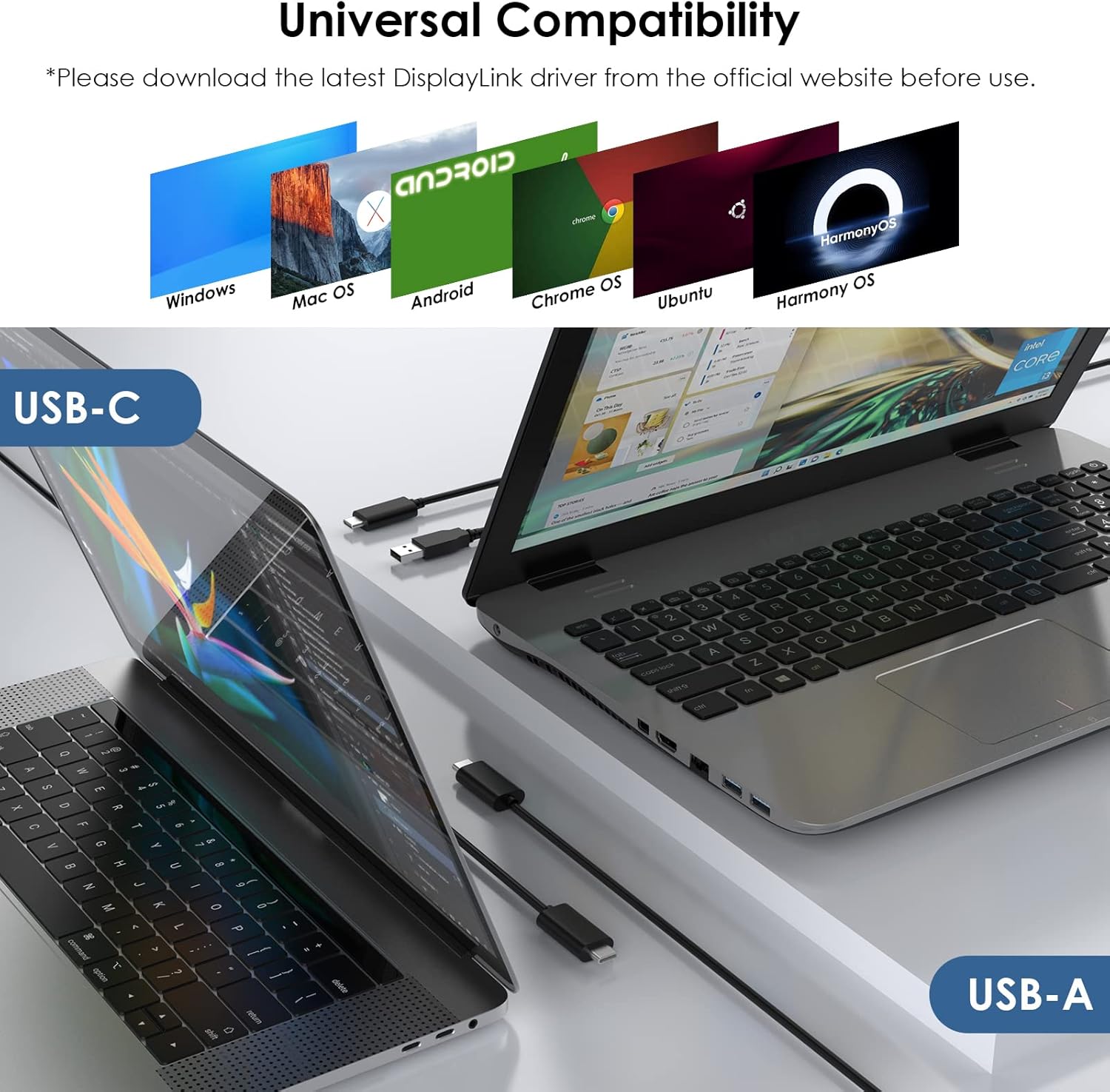 WAVLINK 4K Universal USB C Docking Station Dual Monitors, Displaylink Dock, 100W PD Charging for MacBook Neo/Air/Pro, Thunderbolt 4/3, USB-C Windows Mac, 2 DisplayPort & 2 HDMI, Ethernet, Audio