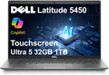 Dell Latitude 5450 5000 Business AI PC Laptop (14' FHD Touchscreen, Intel 12-Core Ultra 5 135U (> i7-1355U), 32GB DDR5 RAM, 1TB SSD), Backlit, IR Webcam, 2x Thunderbolt 4, Ethernet, HDMI, Win 11 Pro