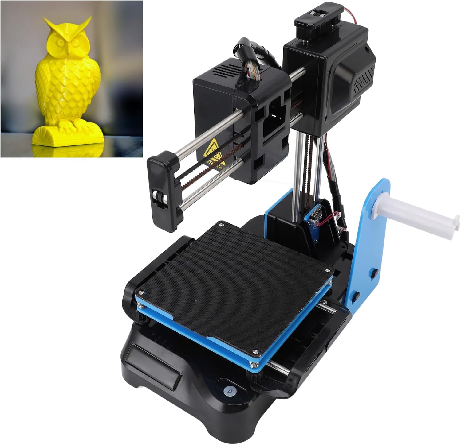 Small 3D Printer, Supports Various 1.75mm 3D Filaments 3D Printing Machine Fast Heating Portable Compact PLA TPU 1.75mm Filament Format (EU Plug)