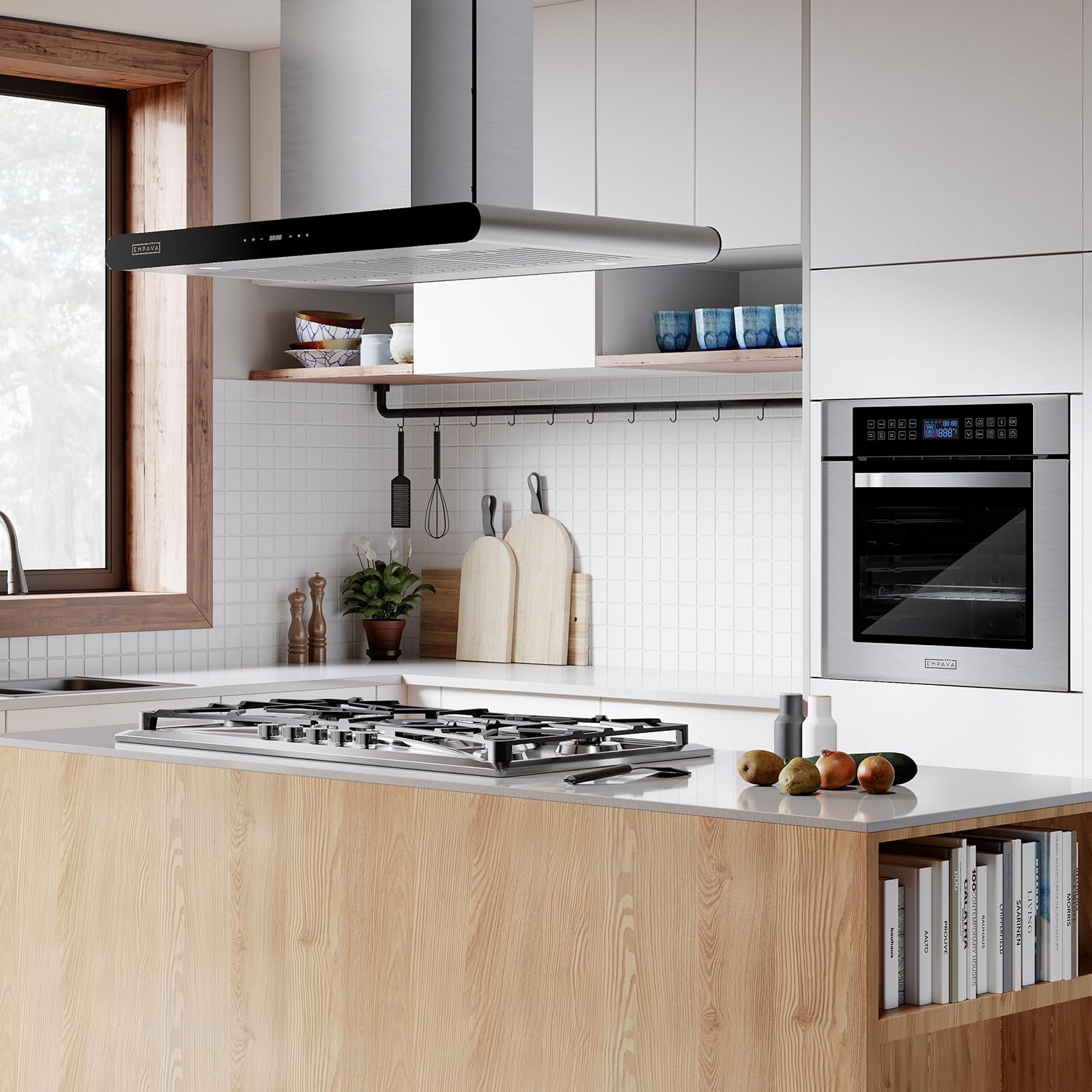 Empava 36 in. Gas Stove Cooktop with 5 Italy Sabaf Sealed Burners NG/LPG Convertible in Stainless Steel EMPV-36GC22