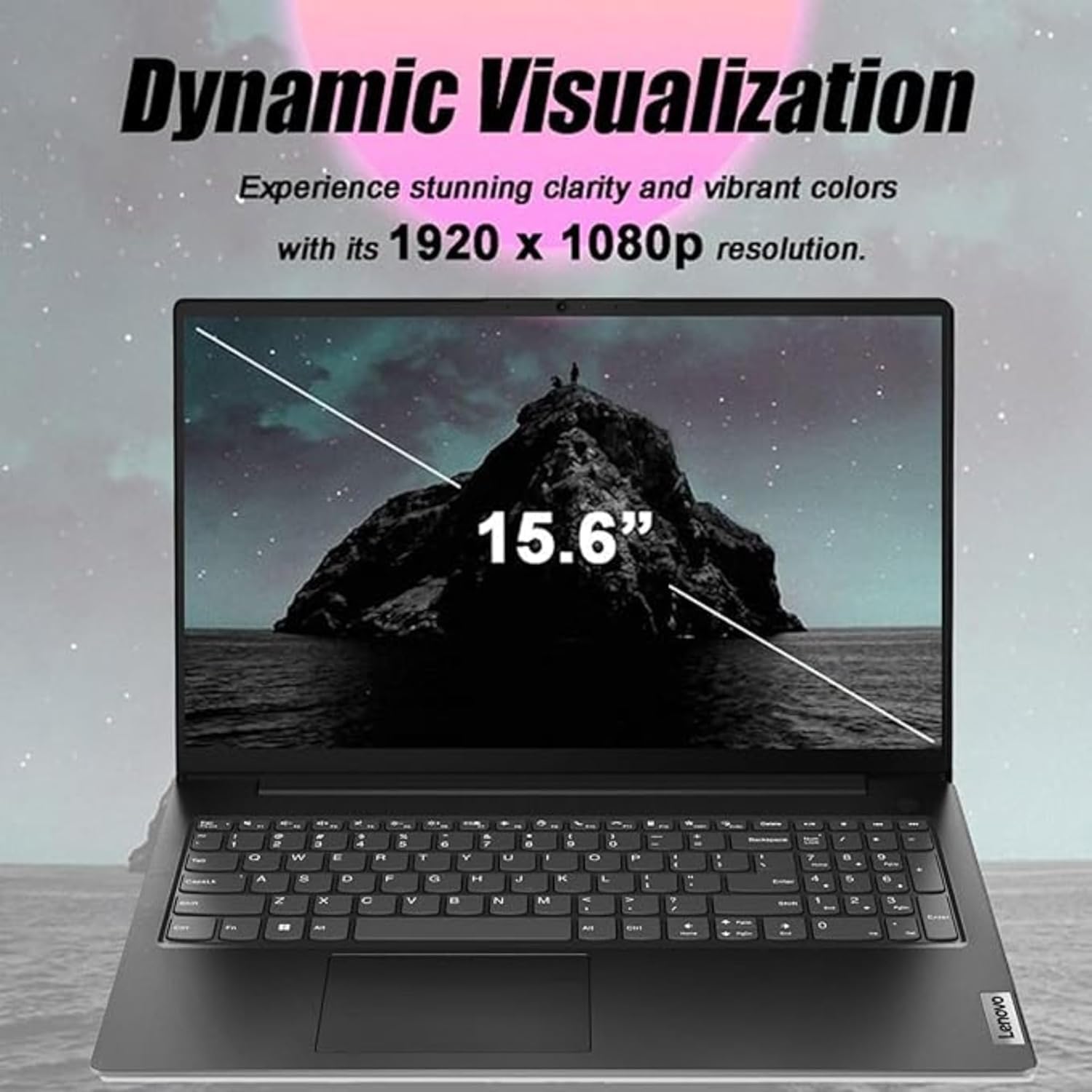 Lenovo V15 Business Laptop, 15.6' FHD Display, Intel Dual-Core CPU, 32GB DDR4 RAM, 1TB PCIe SSD, WiFi 6, Bluetooth 5.2, RJ-45, Type-C, HDMI, Numeric Keypad, Black, Windows 11 Pro, Tichang (Renewed)