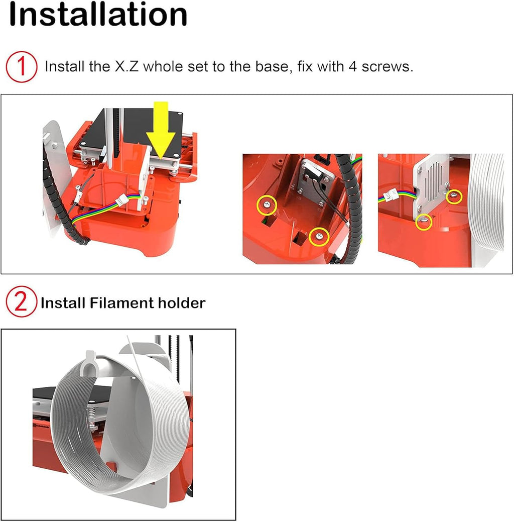 FDM Mini 3D Printer, DIY High Accuracy Small 3D Printer for Beginners, Fast Heating, 4x4x4in Printing Volume, Portable 3D Printers for Windows XP 7 8 10 Black