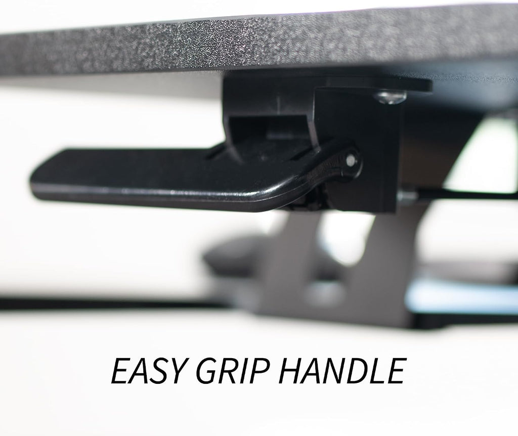 VIVO Height Adjustable 42 inch Standing Desk Converter with Dual 13 to 30 inch Monitor Stand, Sit Stand Monitor Mount and Desk Riser, Black, DESK-V042KB-M2